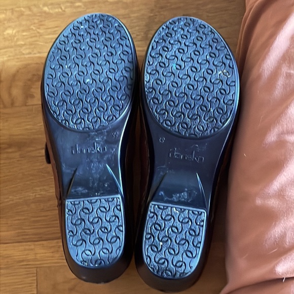 Dansko Tamara Leather Belted Dark Academia Clogs in Chestnut Brown 4800810200 - Picture 4 of 5